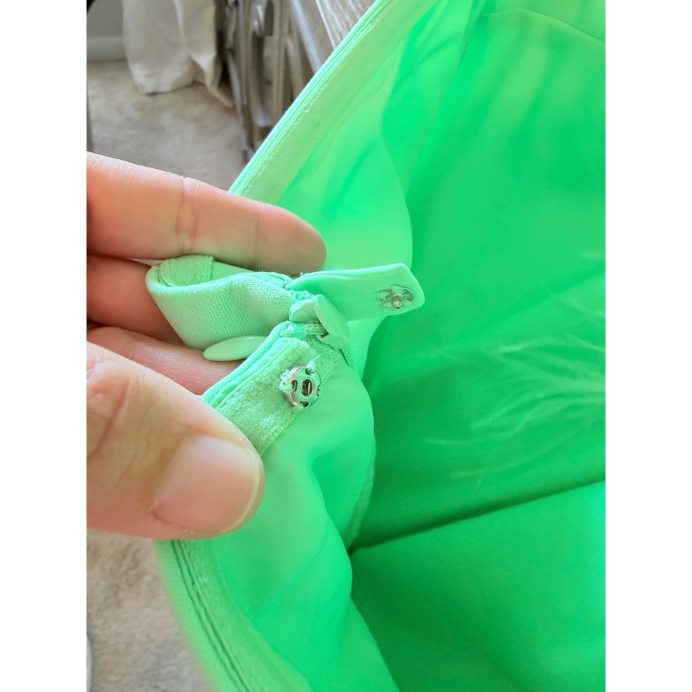 Alexis Izzie Dress Womens Mint Green Feather Trim Halter Midi Size Large (H1) - Picture 5 of 10